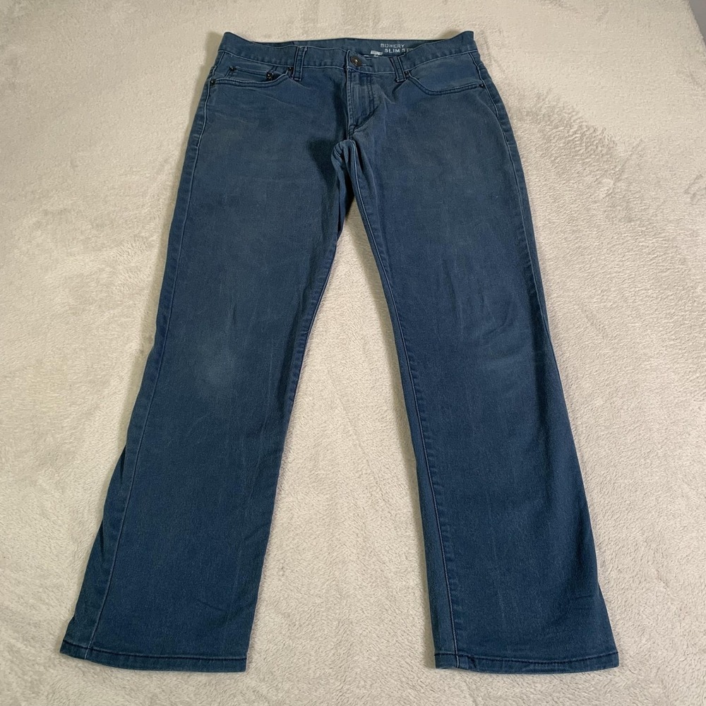 Aeropostale Bowery Slim‎ Straight Jeans Mens 32x30 Blue Medium Wash Stretch Y2K